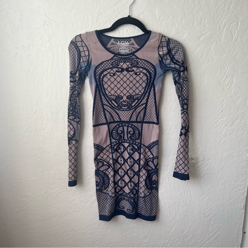 Intimately Free People Seemless Bodycon Dress Purple/Pink/Blue color